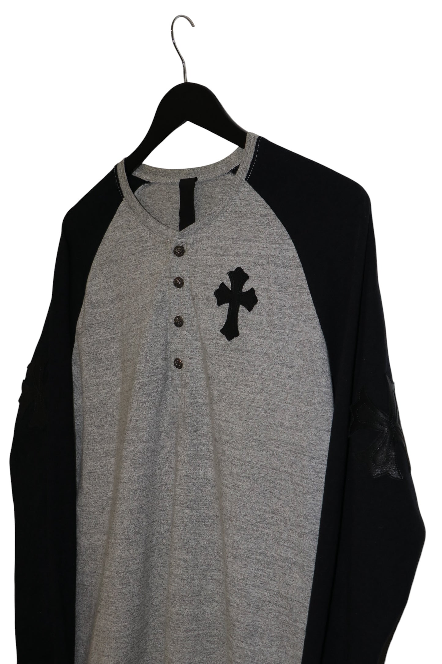 Chrome Hearts Leather Patch Henley Size L| AVNTGRDNY NYC