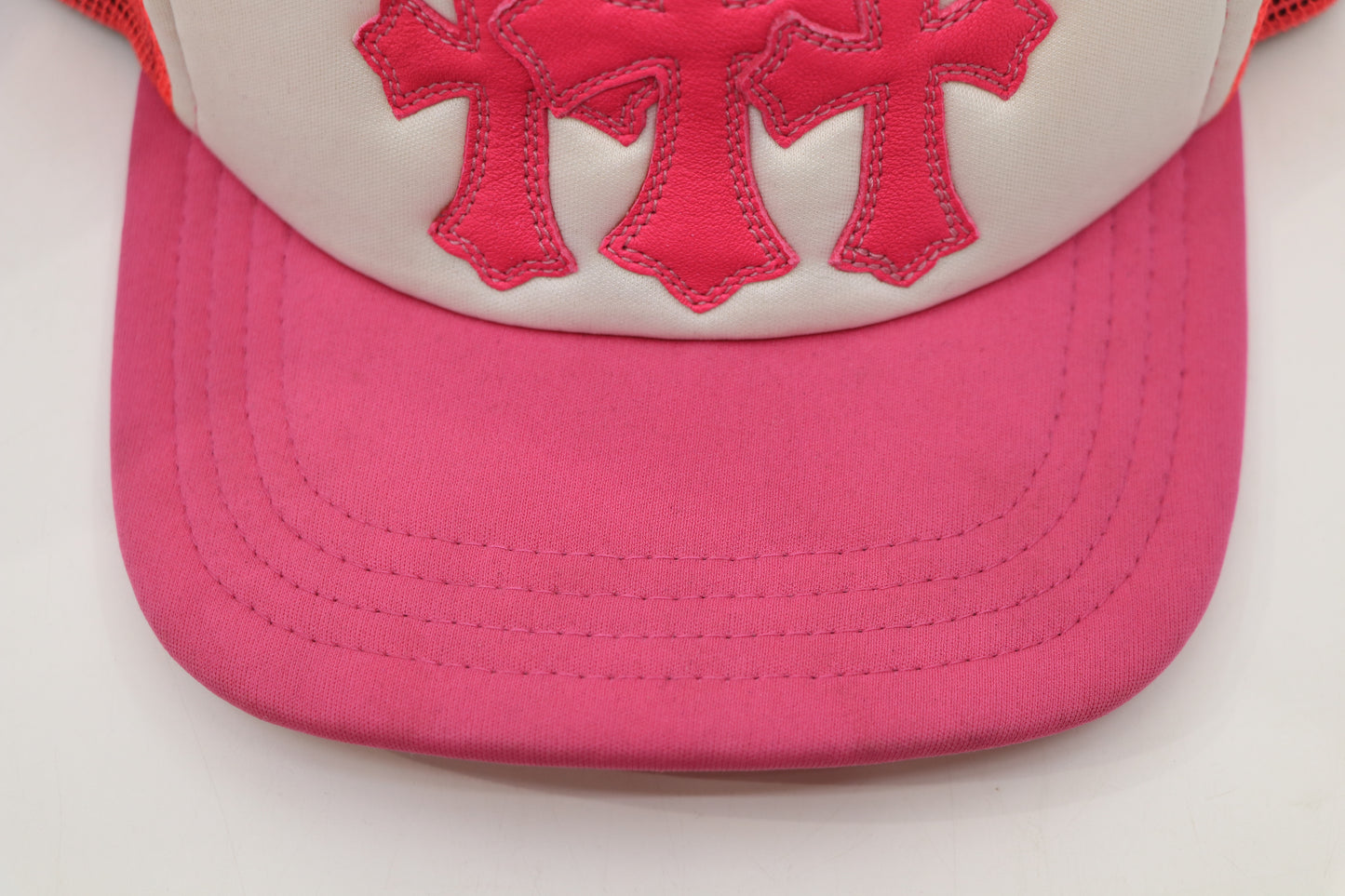 Chrome Hearts Triple Cross Trucker Pink