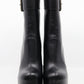 Saint Laurent Women's Mina 95 Buckle-strap Black Leather Platform Boots Size 36.5 IT New