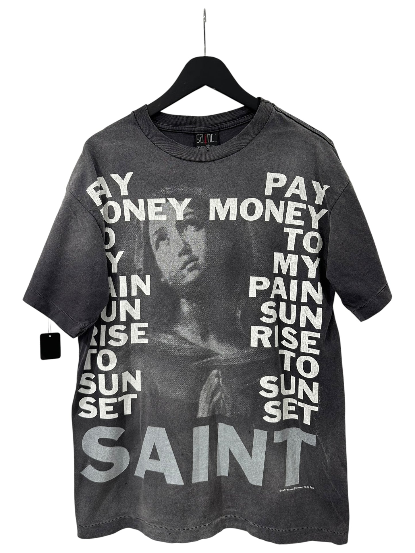 Saint Michael Pay Money to My Pain T-Shirt Size L