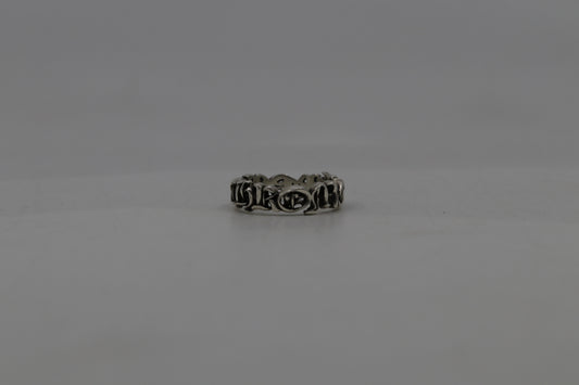 Chrome Hearts Spellout Ring “Chrome” Size 12