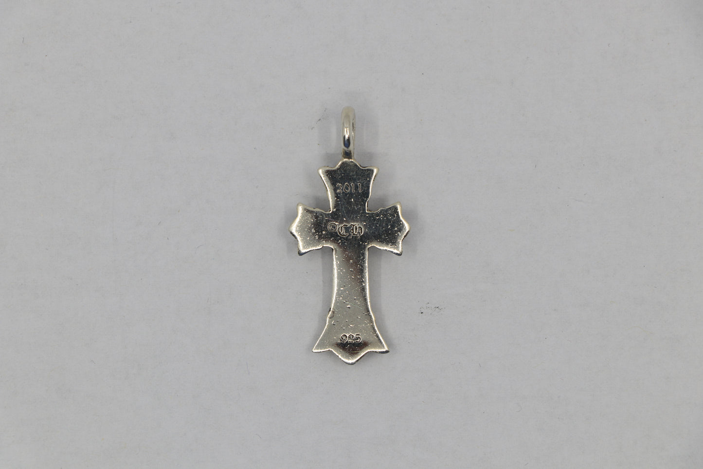 Chrome Hearts Double Cross Charm Pave Diamond Sterling Silver New | AVNTGRDNY NYC