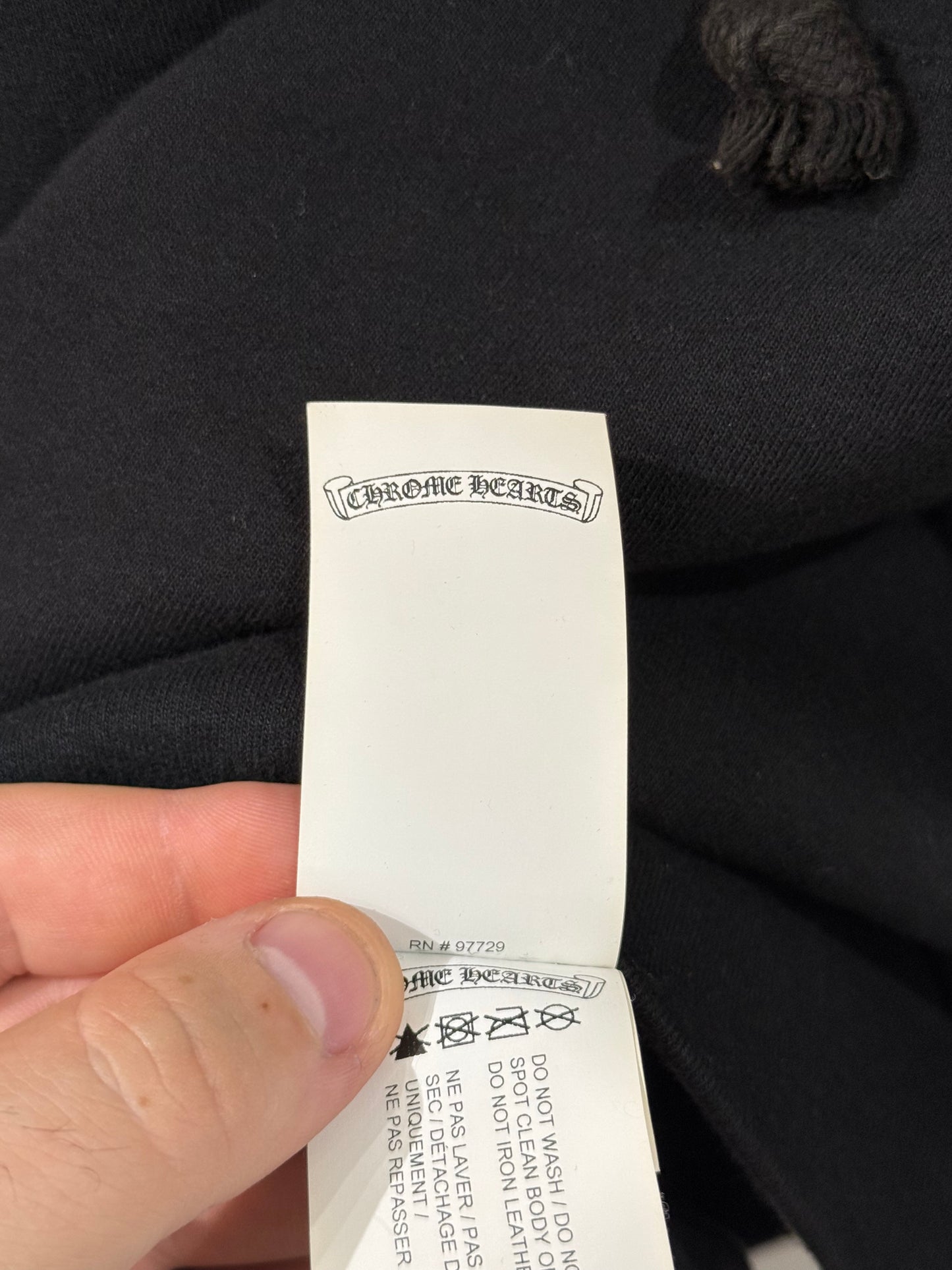 Chrome Hearts Signed Friends and Family Hoodie with Leather Patches and Silver Hardware Size L