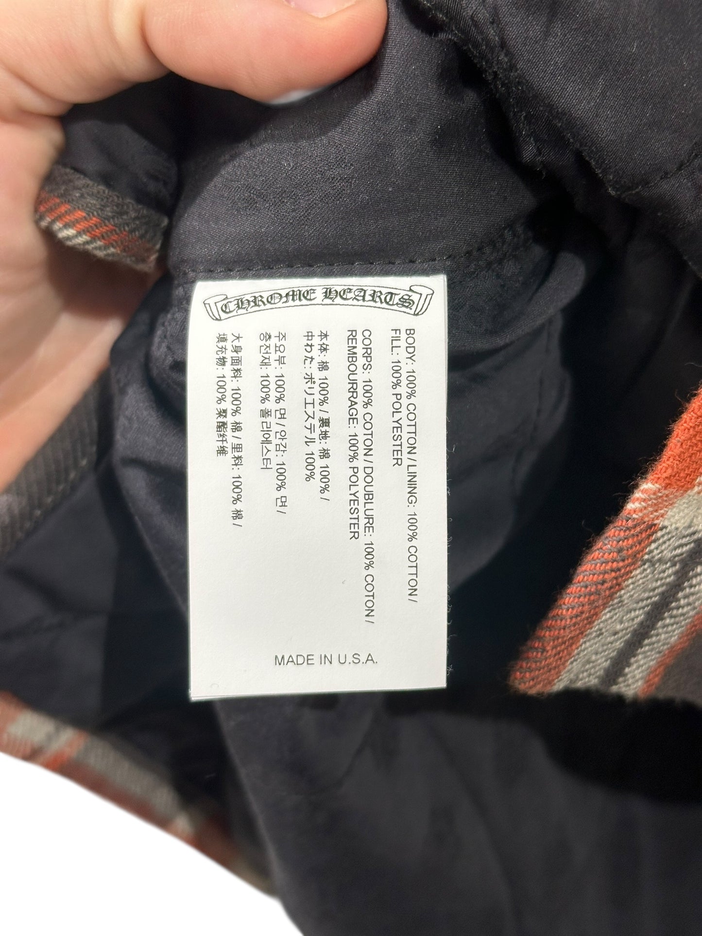 Chrome Hearts Flannel Brown/Red/Yellow Size L