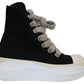 Rick Owens Black Jumbo Lace Abstract Sneaker Size 46