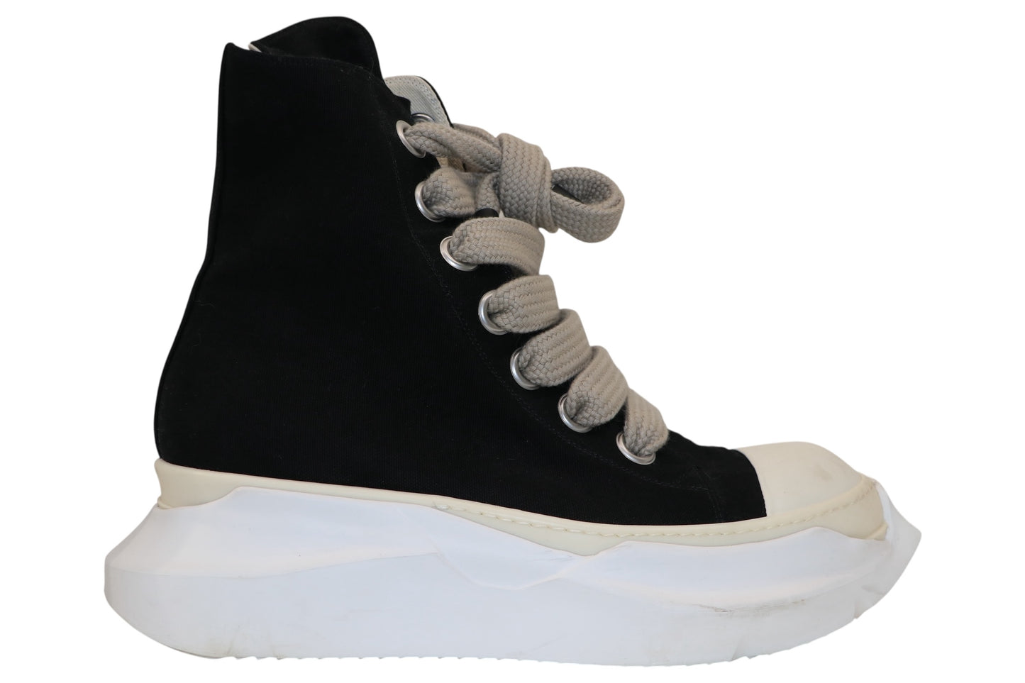 Rick Owens Black Jumbo Lace Abstract Sneaker Size 46
