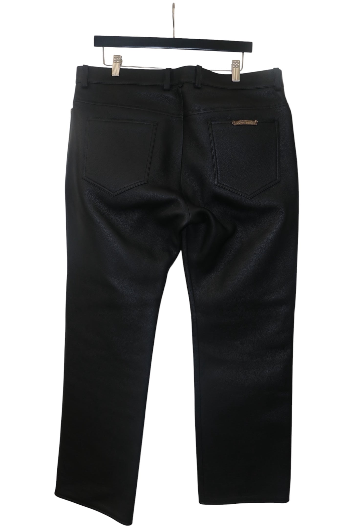 Chrome Hearts Fleur Knee Leather Pants Black Size 36 | AVNTGRDNY NYC