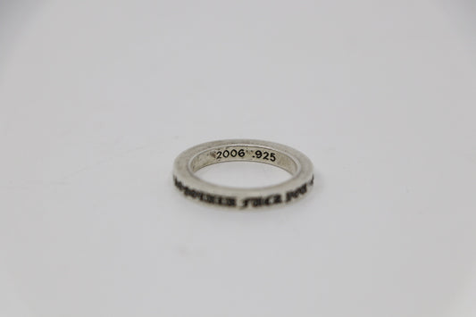 Chrome Hearts Honolulu Fuck You Spacer Ring .925 Sterling Silver Size 7.5US