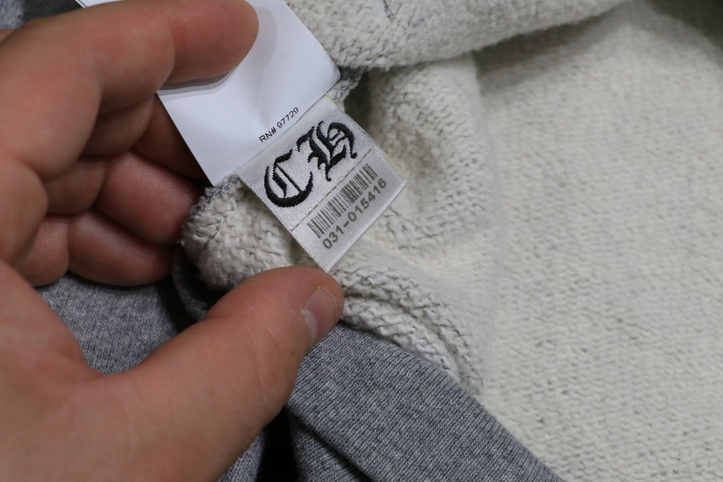 Chrome Hearts Paper Jam Hoodie Grey Size Small| AVNTGRDNY NYC