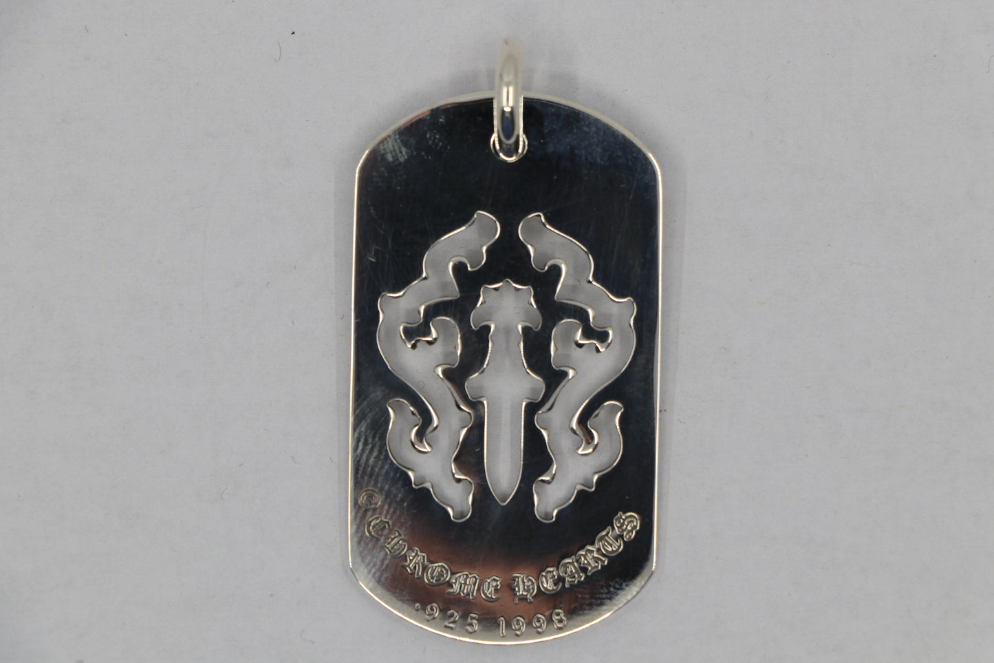 Chrome Hearts Vine Dagger Dog Tag Sterling Silver | AVNTGRDNY NYC