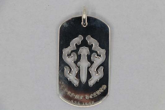 Chrome Hearts Vine Dagger Dog Tag Sterling Silver | AVNTGRDNY NYC