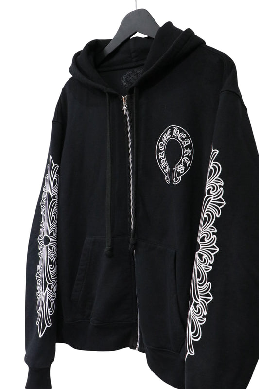 Chrome Hearts Floral Horseshoe Thermal Zip Up Black Size S | AVNTGRDNY NYC