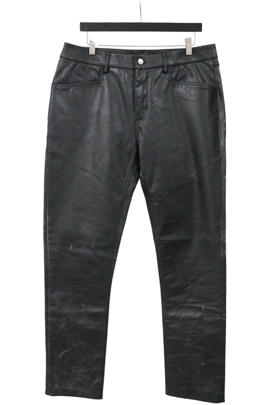 Rick Owens Hollywood Leather Pants Size 54 Black Lamb Leather | AVNTGRDNY NYC