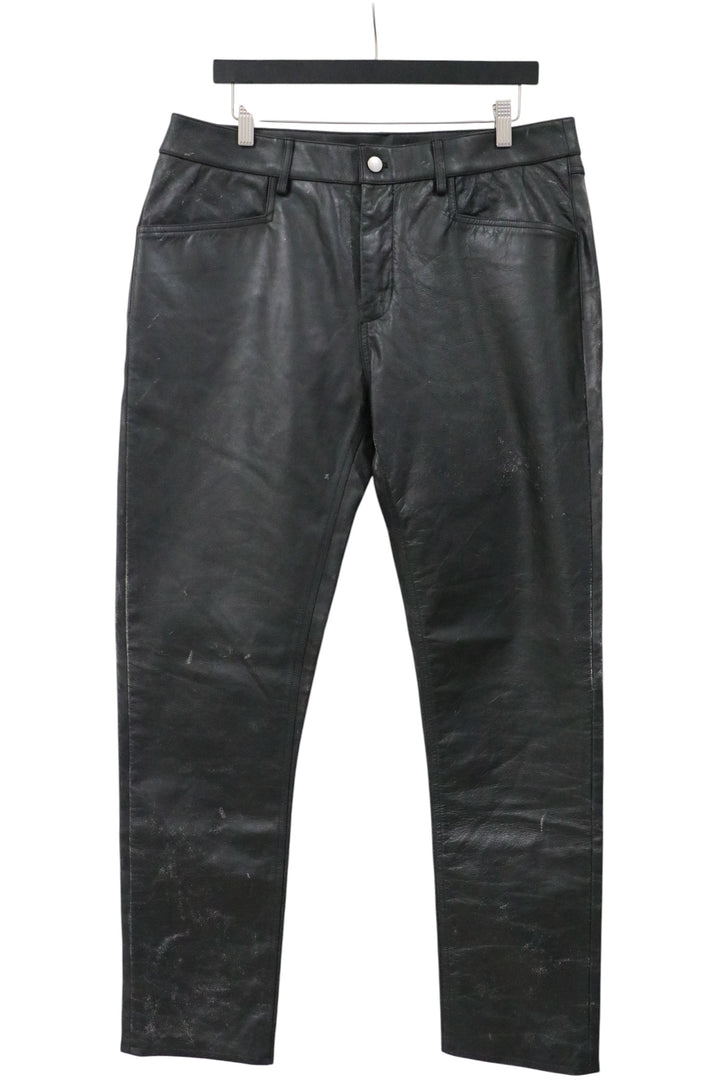 Rick Owens Hollywood Leather Pants Size 54 Black Lamb Leather | AVNTGRDNY NYC