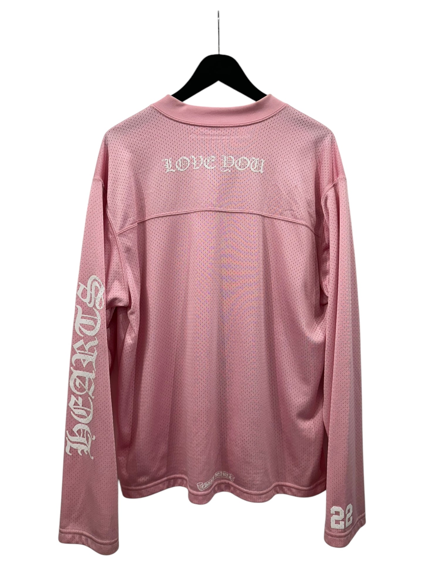 Chrome Hearts Love You Pink Mesh Jersey Size M